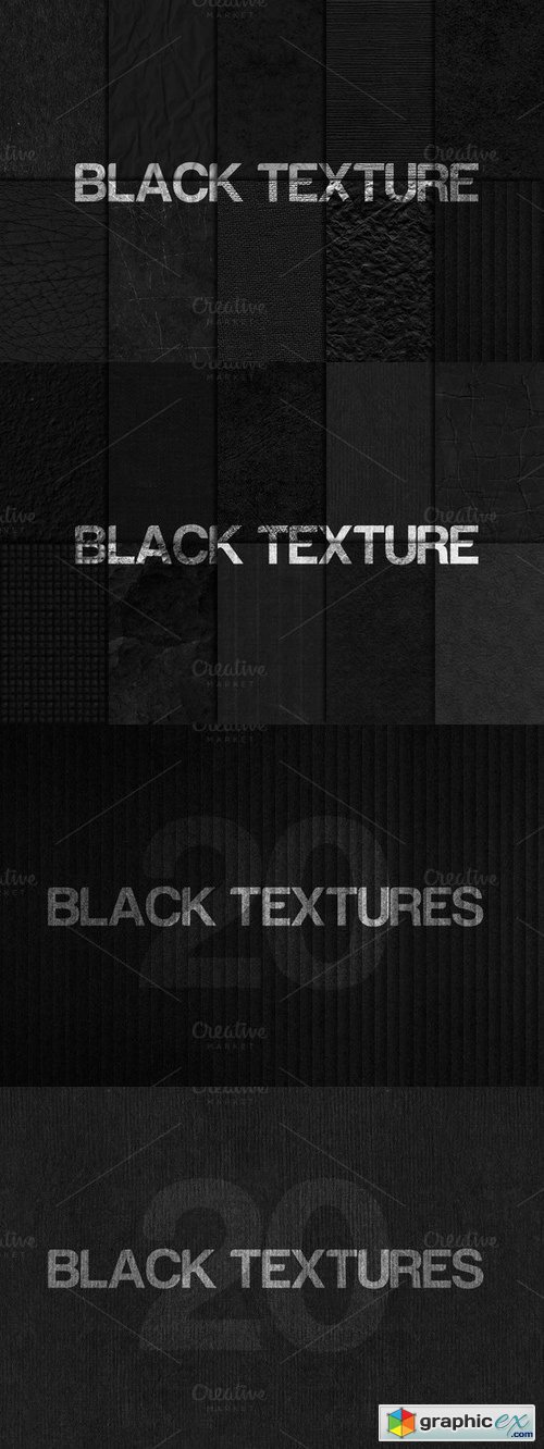 20 Black Textures