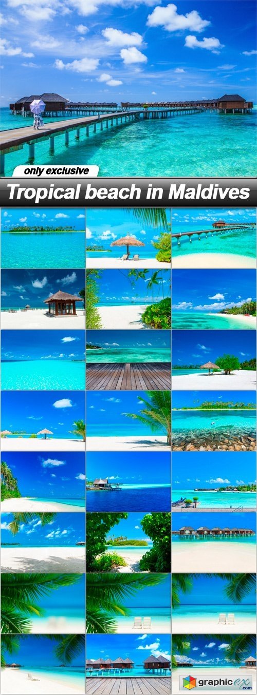 Tropical beach in Maldives - 25 UHQ JPEG