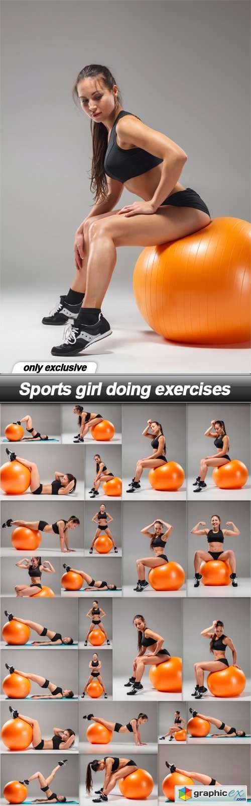 Sports girl doing exercises - 25 UHQ JPEG