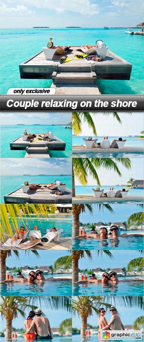 Couple relaxing on the shore - 10 UHQ JPEG