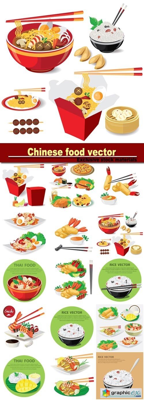 Chinese food vector