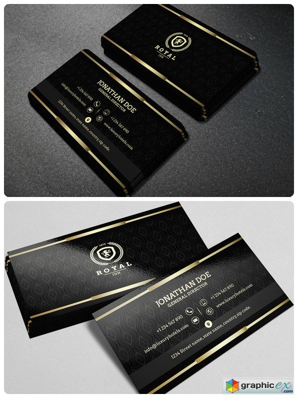 Gold and Black business card #40