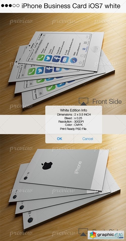 CodeGrape iPhone Business Card iOS7 White