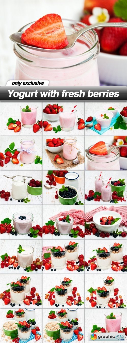 Yogurt with fresh berries - 20 EPS