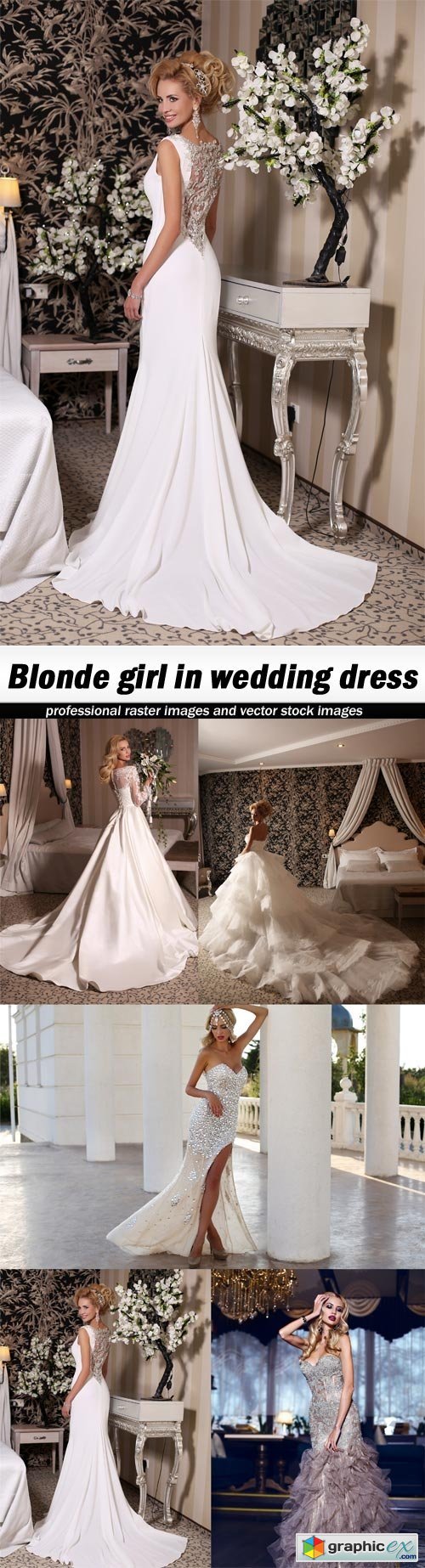 Blonde girl in wedding dress-5xJPEGs