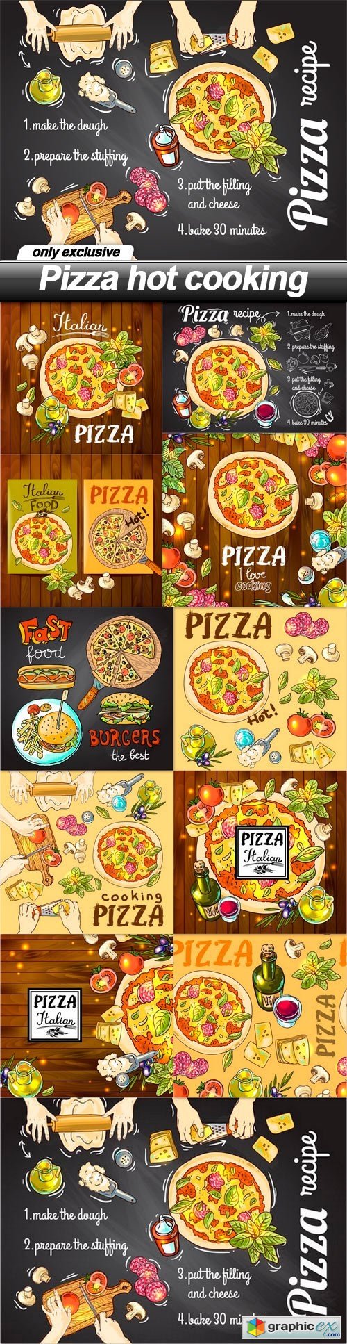 Pizza hot cooking - 11 EPS