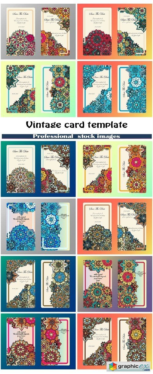 Vintage card template