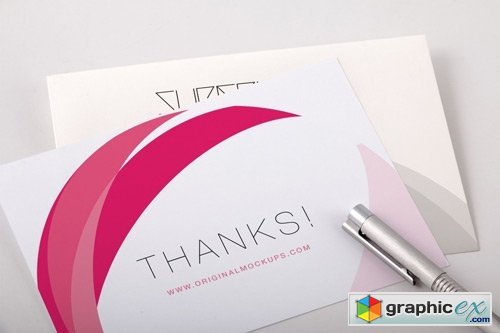 Thank You Card PSD Mockup 02