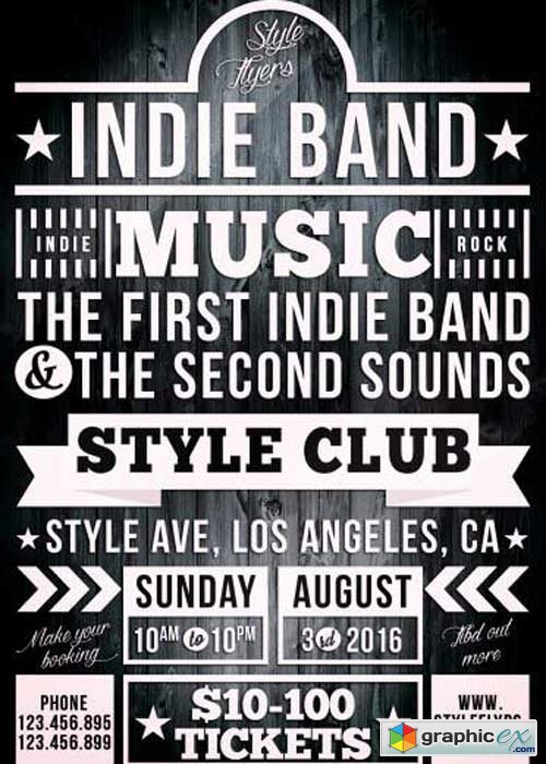 Indie Band V1 PSD Flyer Template