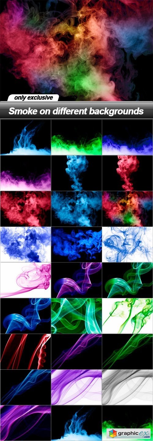 Smoke on different backgrounds - 25 UHQ JPEG