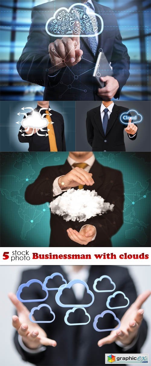 Photos - Businessman with clouds