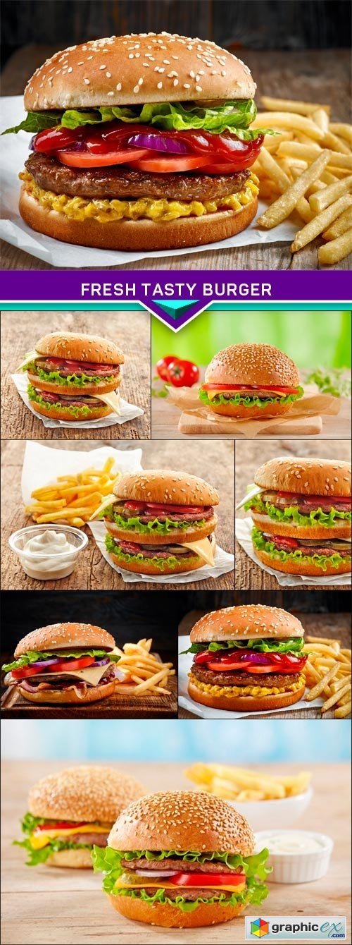 Fresh tasty burger 7x JPEG