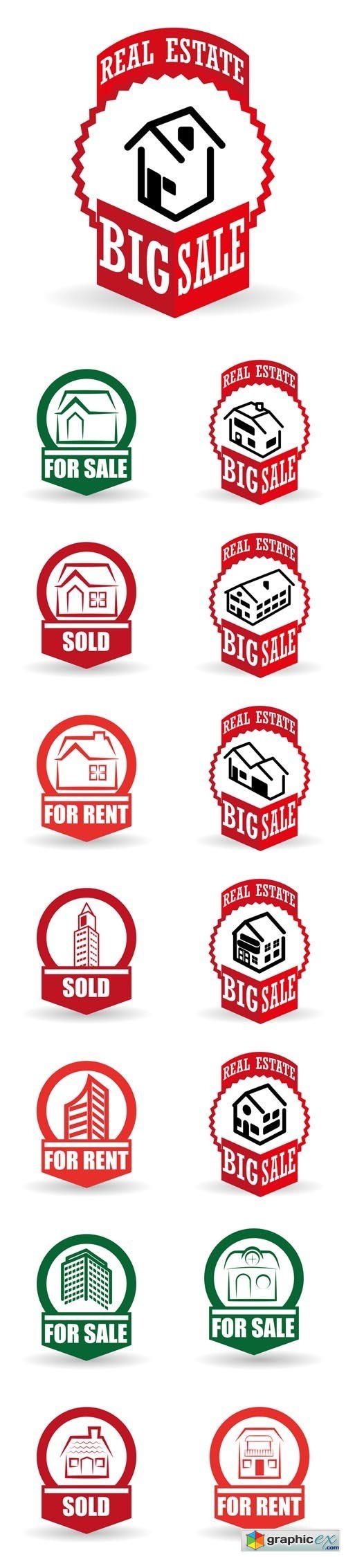 Real Estate Design Home Concept Icons