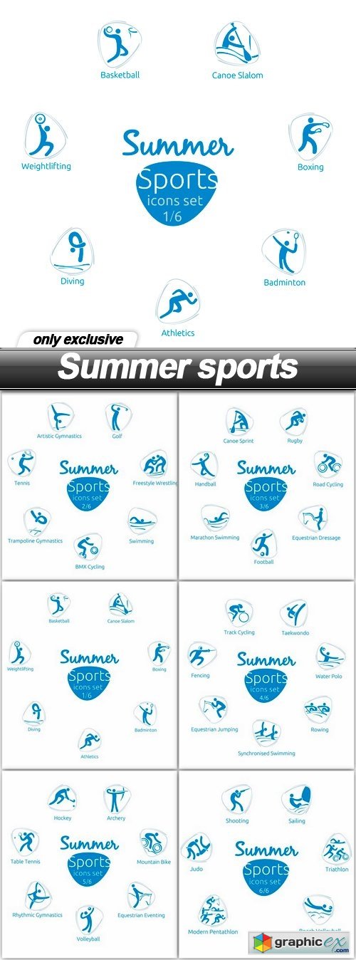 Summer sports - 6 EPS