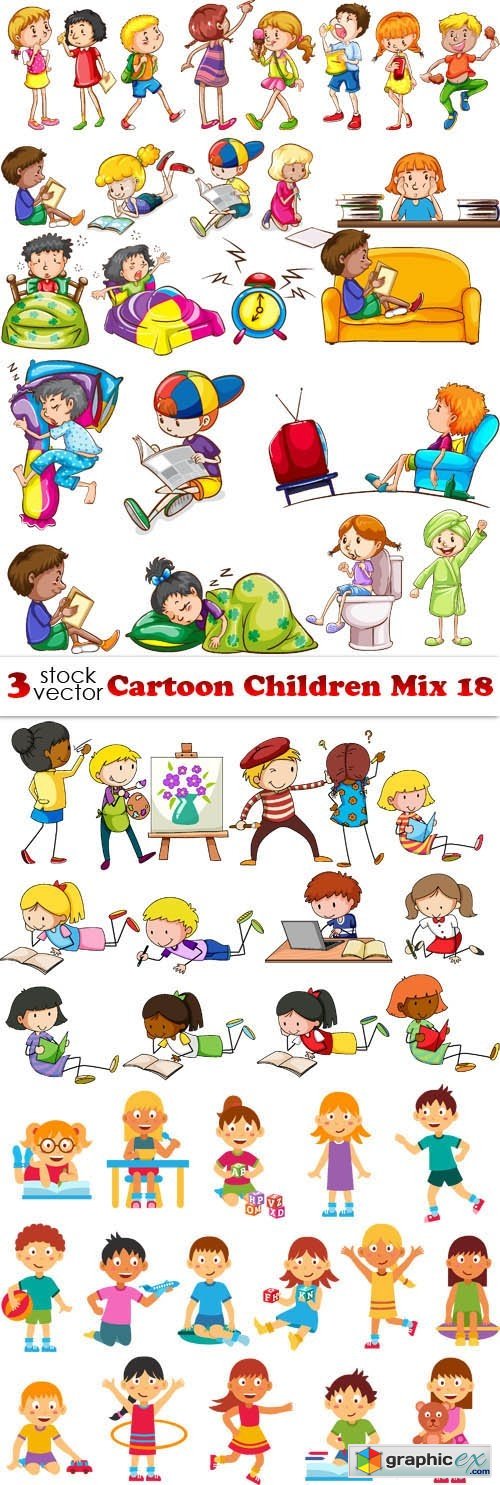 Cartoon Children Mix 18