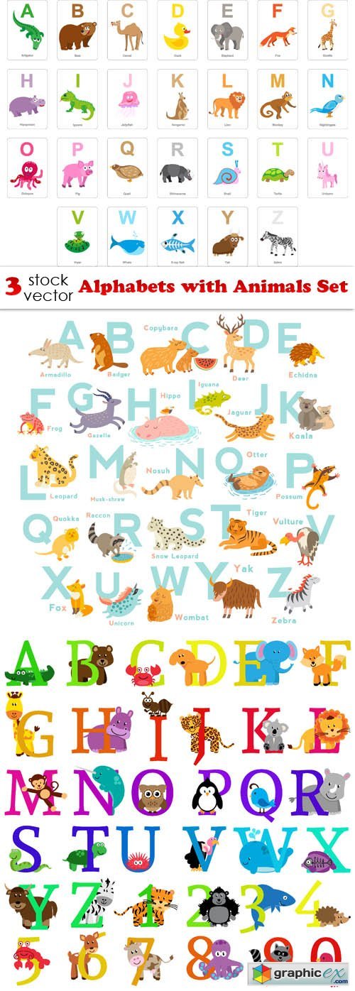 Alphabets with Animals Set