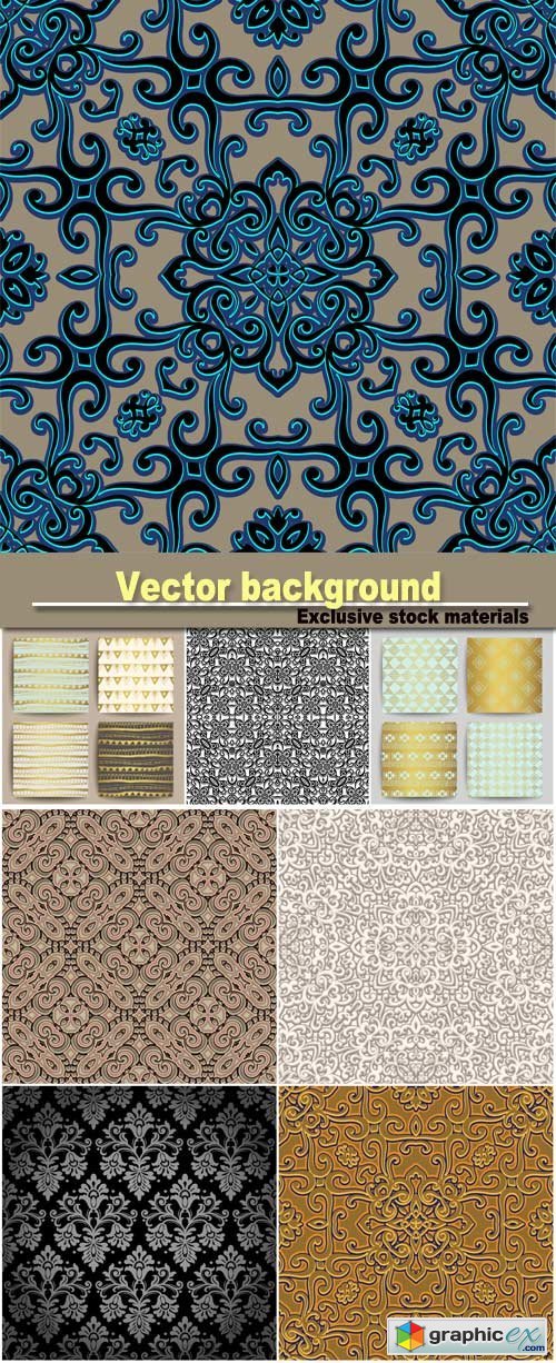 Background with patterns, patterns in 3D