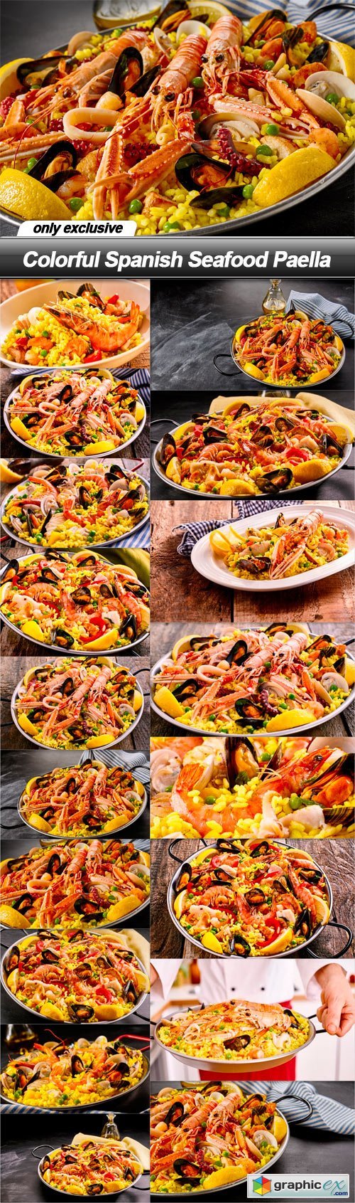 Colorful Spanish Seafood Paella - 18 UHQ JPEG