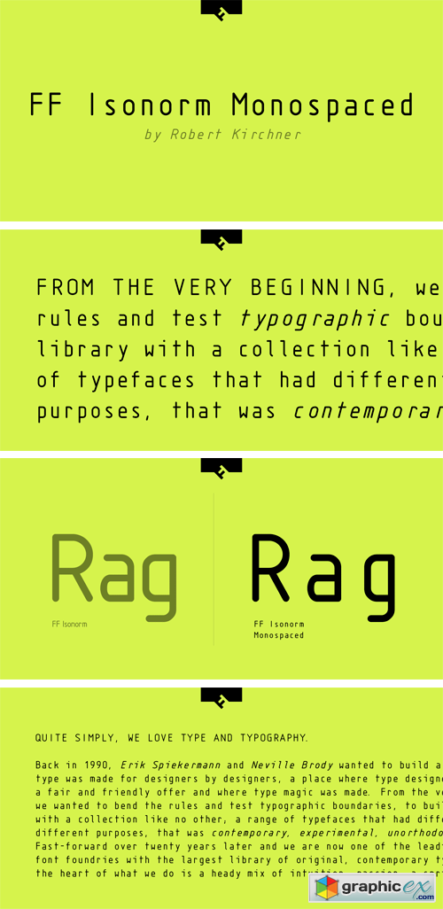 FF Isonorm Monospaced Font Family