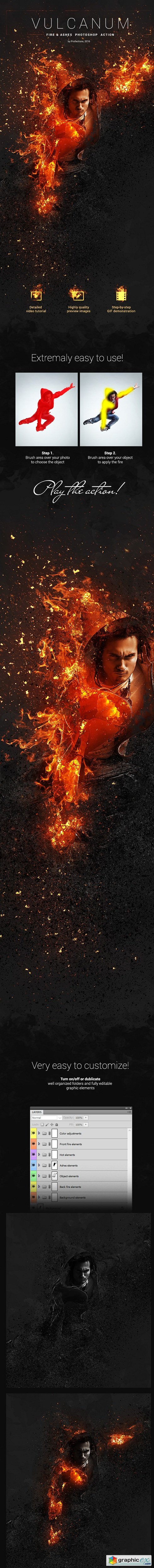 Vulcanum Fire & Ashes Photoshop Action