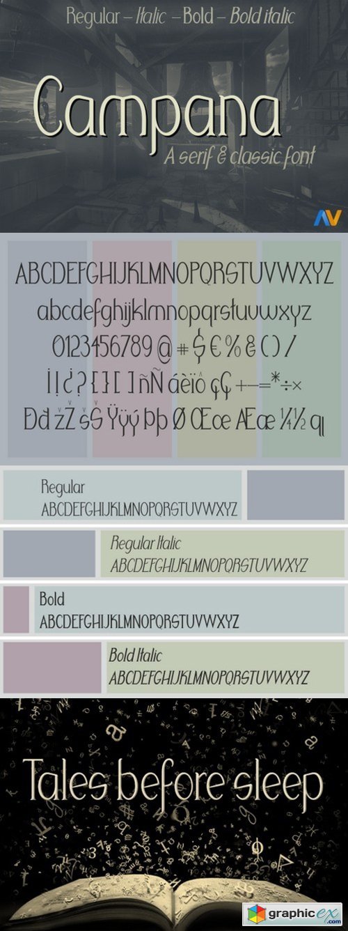 Campana Serif Font