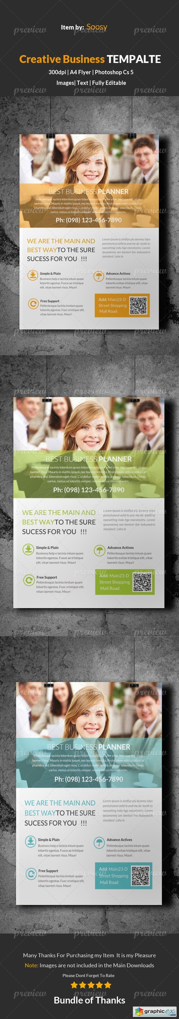 Corporate Business Solution Flyer Template 3623