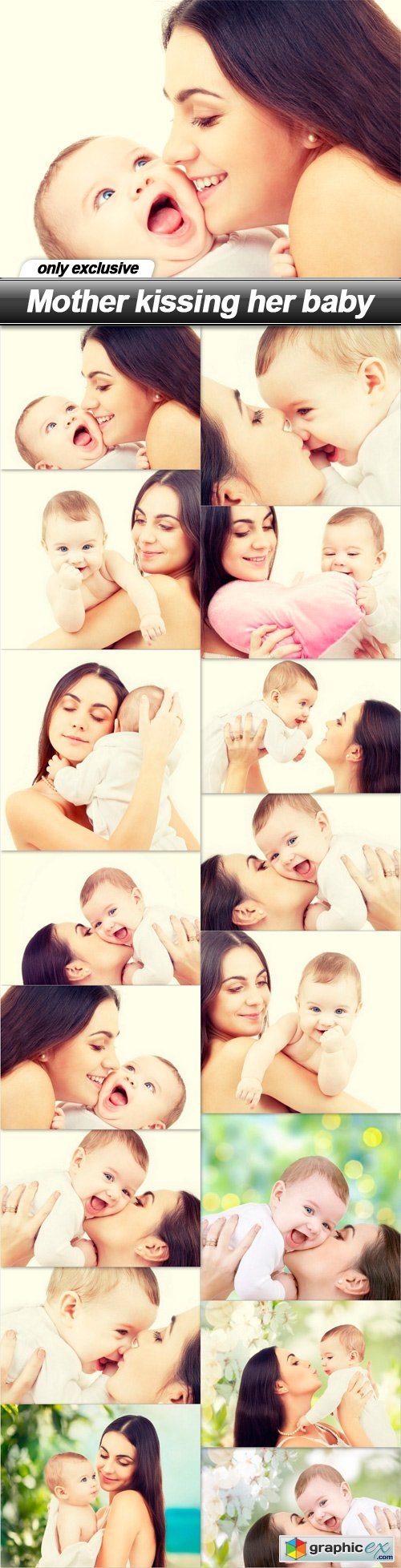Mother kissing her baby - 16 UHQ JPEG