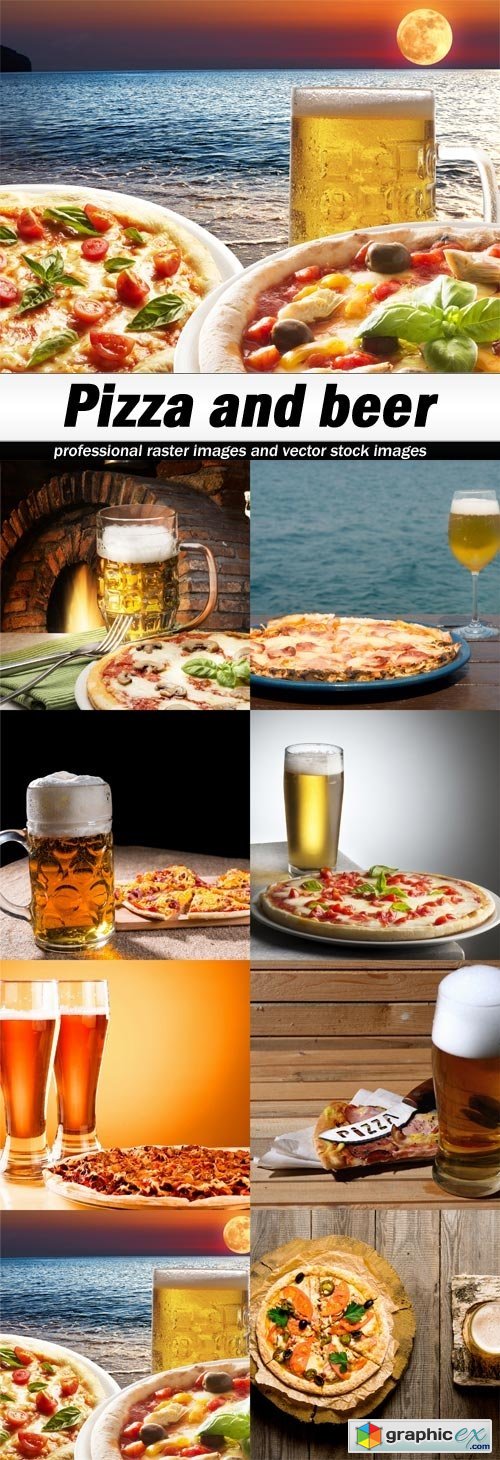 Pizza and beer-8xJPEGs