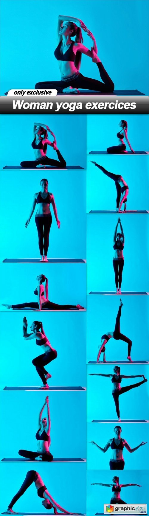 Woman yoga exercices - 13 UHQ JPEG