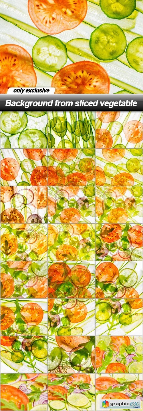 Background from sliced vegetable - 25 UHQ JPEG