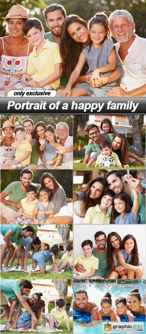 Portrait of a happy family - 9 UHQ JPEG