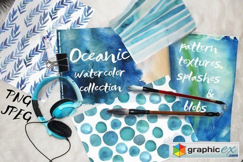 Oceanic watercolor collection!