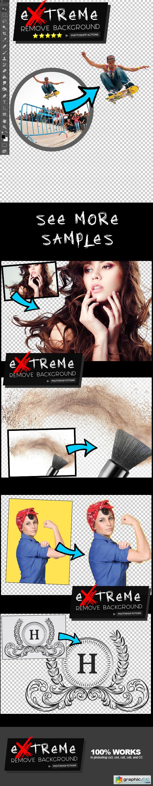 Extreme Remove Background Photoshop Actions
