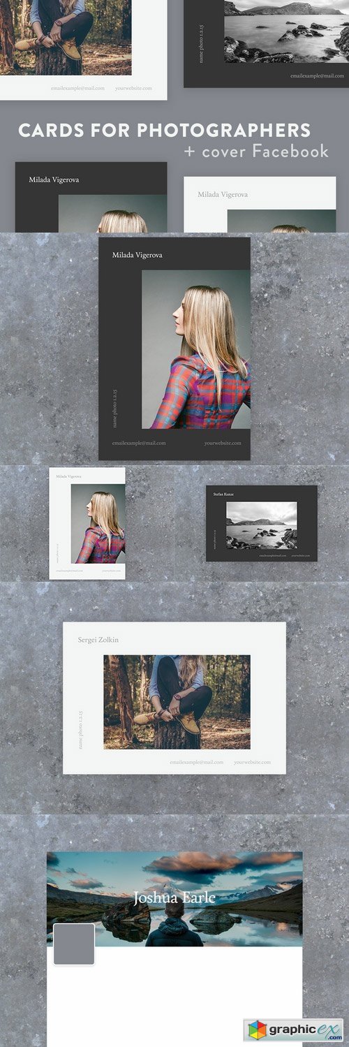 Set 4 Cards for photographers