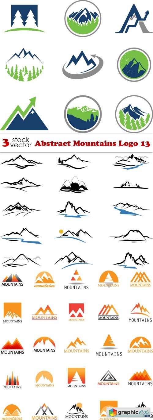 Abstract Mountains Logo 13