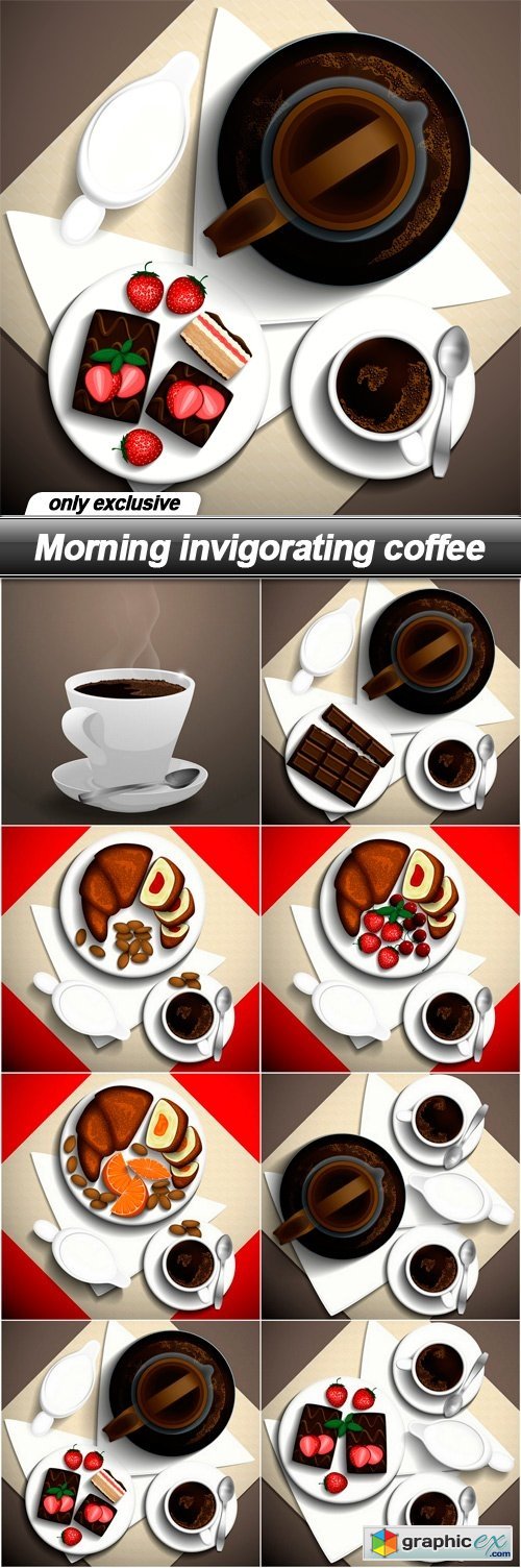 Morning invigorating coffee - 8 EPS
