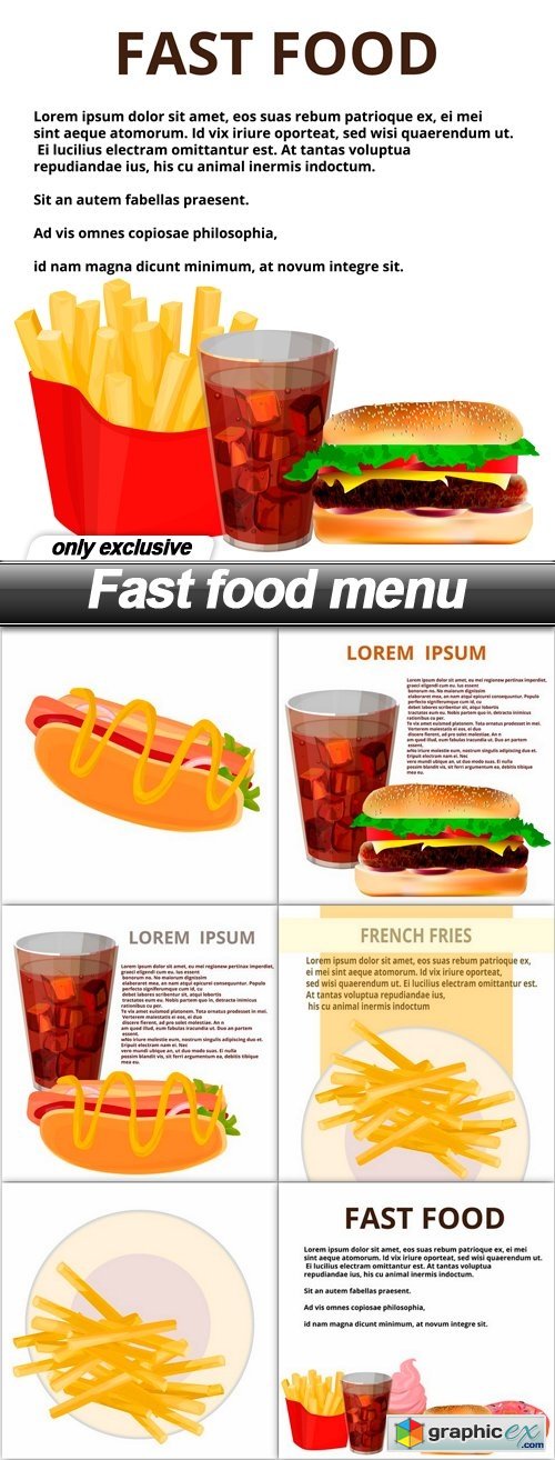 Fast food menu - 7 EPS