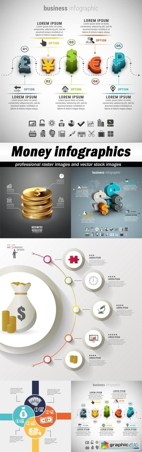 Money infographics-5xEPS