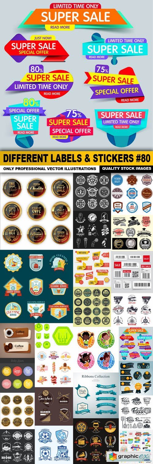 Different Labels & Stickers #80 - 25 Vector