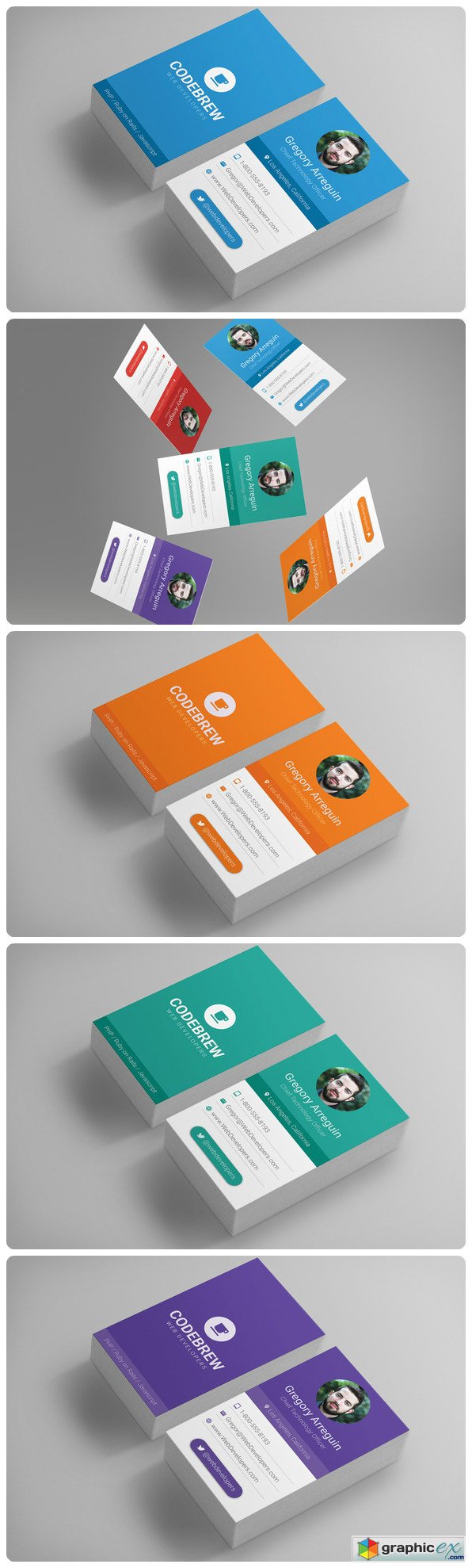Material Design Business Cards
