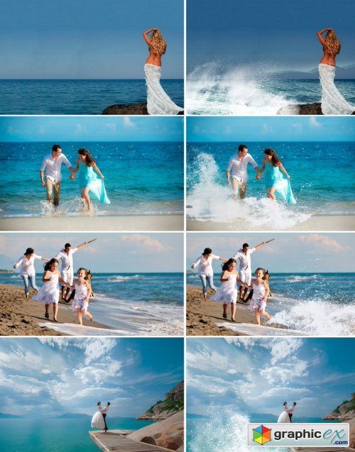 60 type of water photo Overlays, png