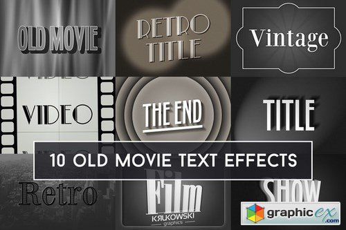 Old Movie Text Effect