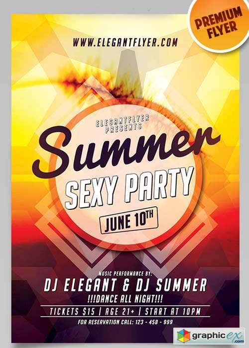Summer Sexy Party V1 Flyer PSD Template + Facebook Cover
