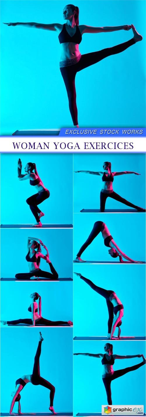 woman yoga exercices 8X JPEG