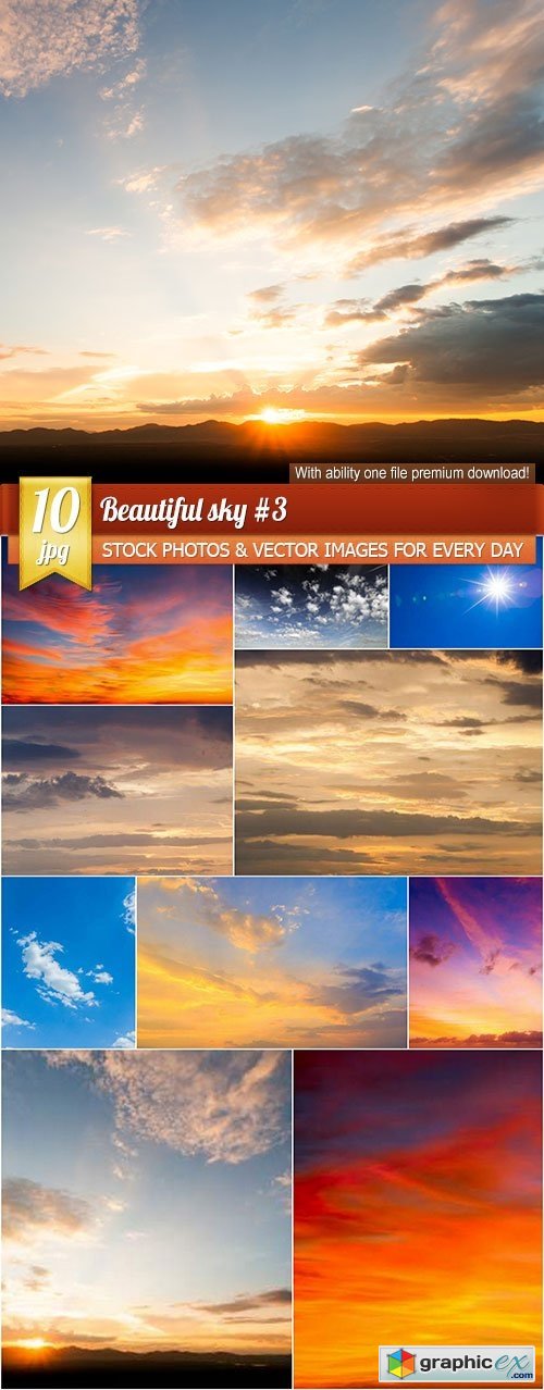 Beautiful sky #3, 10 x UHQ JPEG