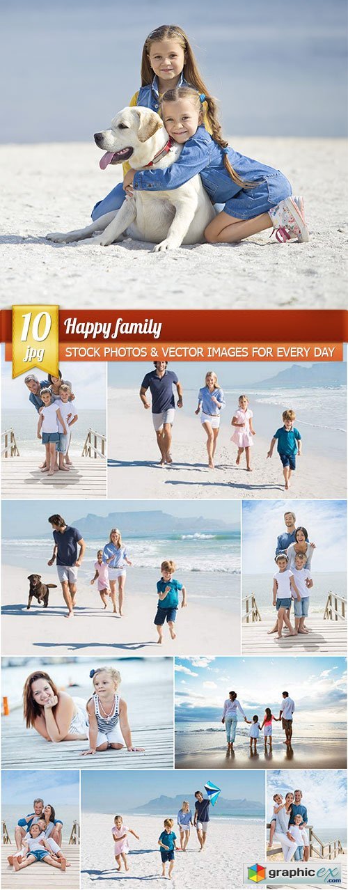 Happy family, 10 x UHQ JPEG
