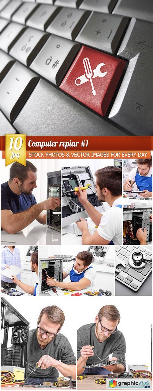 Computer repiar #1, 10 x UHQ JPEG
