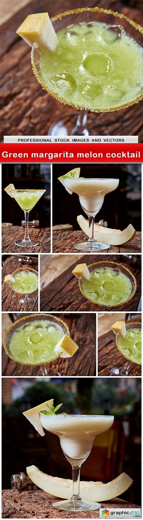 Green margarita melon cocktail - 8 UHQ JPEG