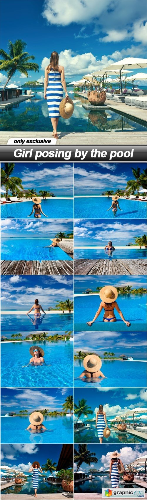 Girl posing by the pool - 12 UHQ JPEG