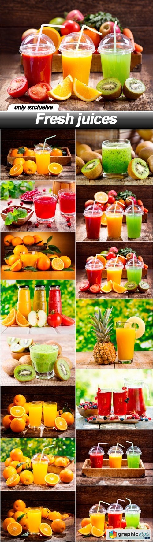 Fresh juices - 15 UHQ JPEG